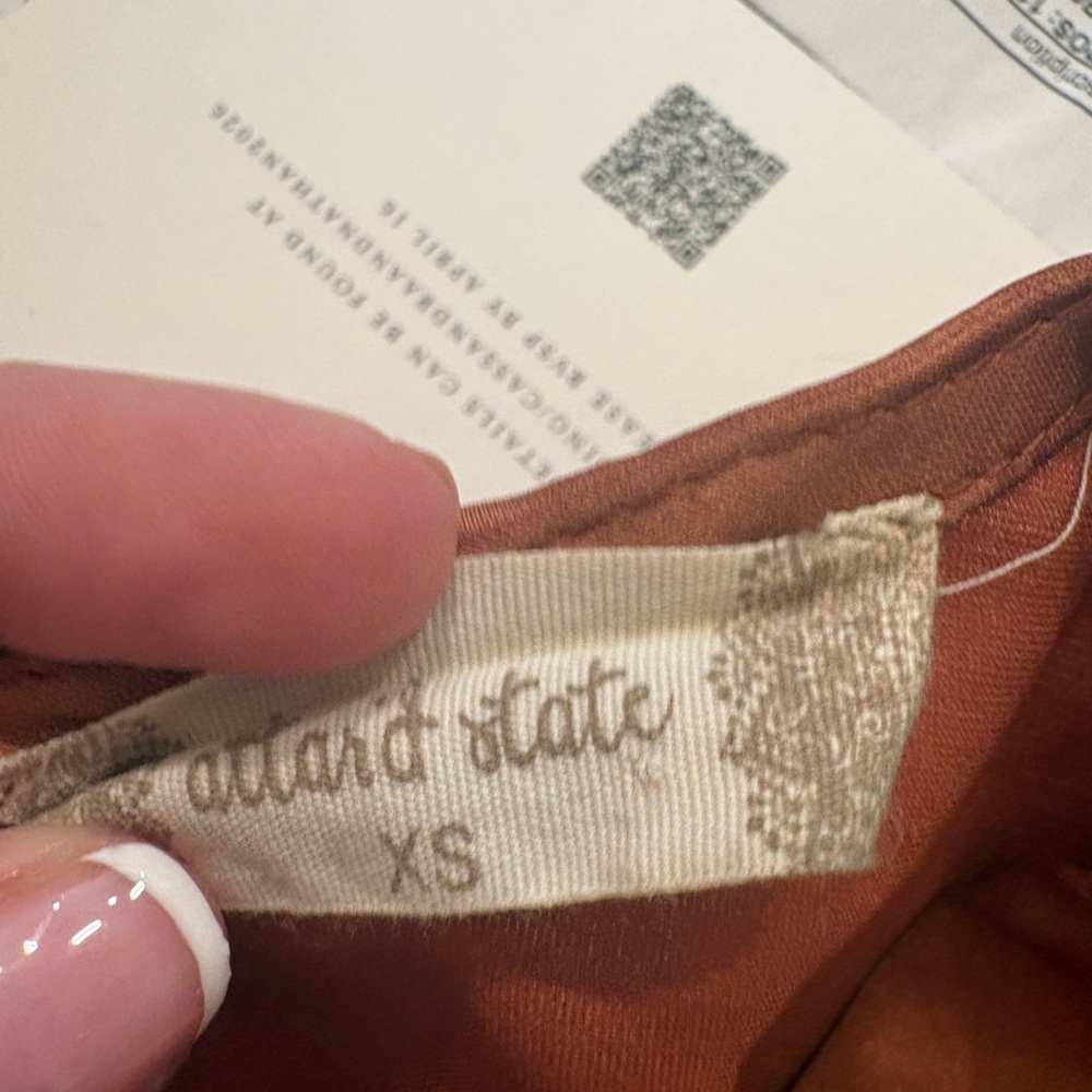 Altar'd State Rust Mini Wrap Dress - Picture 3 of 3